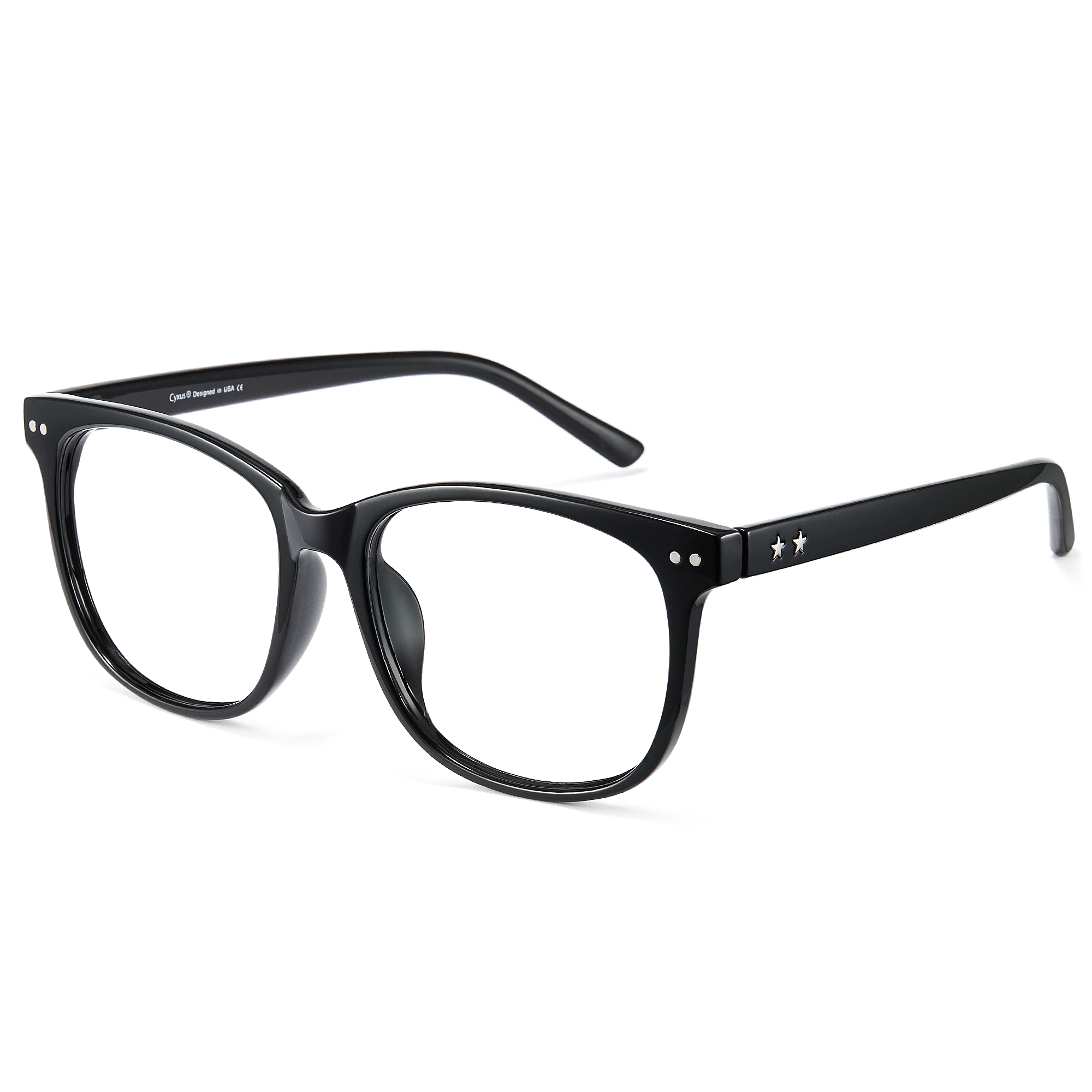 

CYXUS Овальная оправа для очков для линз, Black Frame T01
