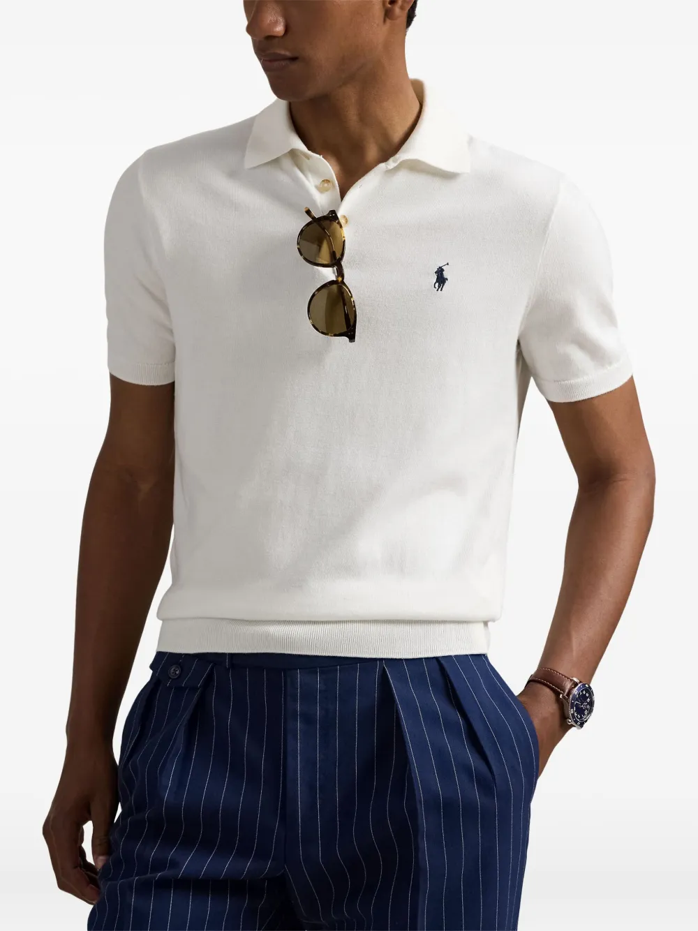Рубашка поло с короткими рукавами POLO RALPH LAUREN, белый — фото 3