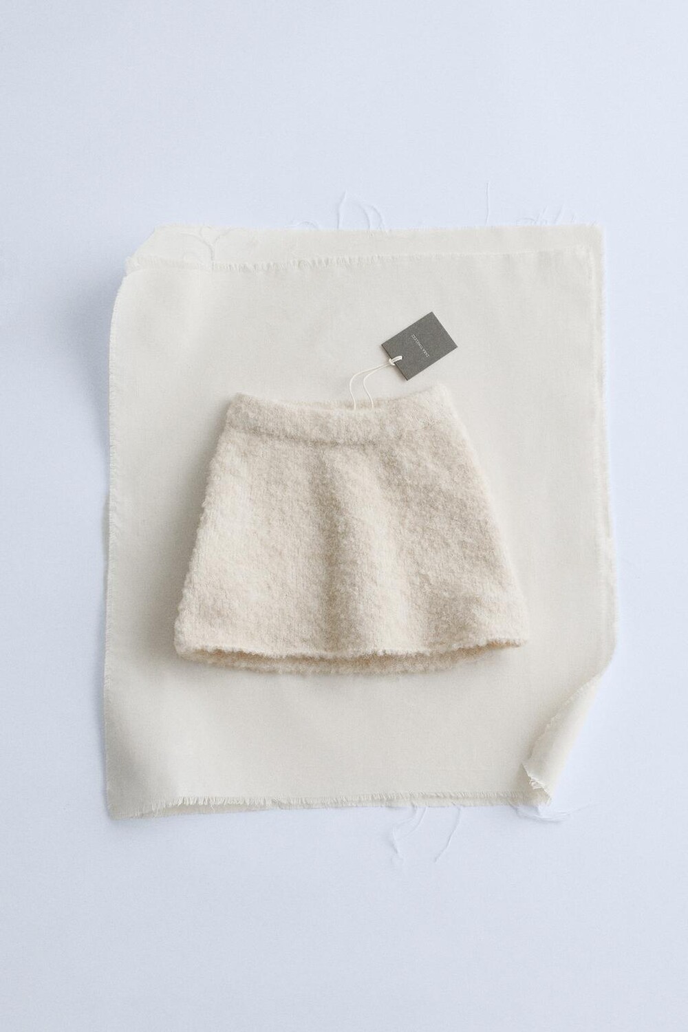 

Юбка из трикотажа с шерстью ZARA, цвет mid-ecru