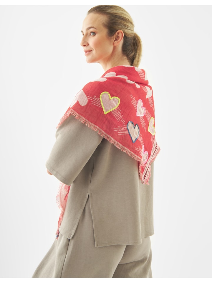 

Codello Жаккардовый шарф красного цвета