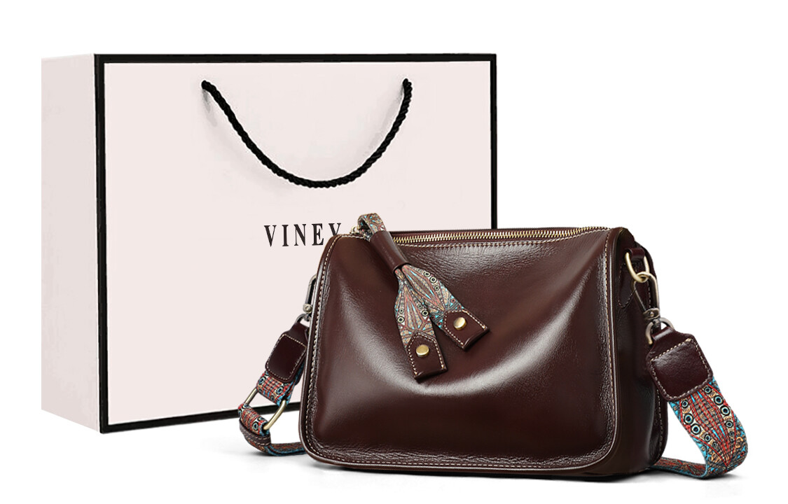 

Женская сумка через плечо Viney, Цвет вина и кофе