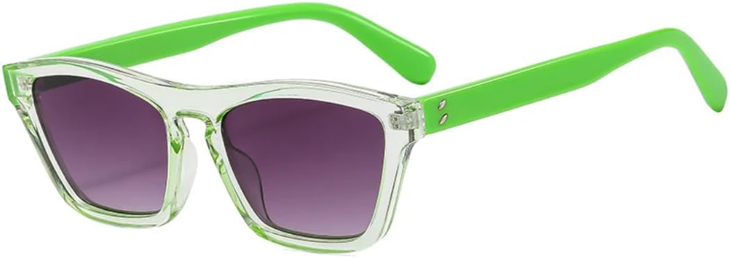 

Классические солнцезащитные очки в маленькой квадратной оправе для женщин и мужчин, винтажные, для активного отдыха, вождения, рыбалки и путешествий, с защитой от УФ-излучения UV400 TVTBBVV, Green Gradient Gray