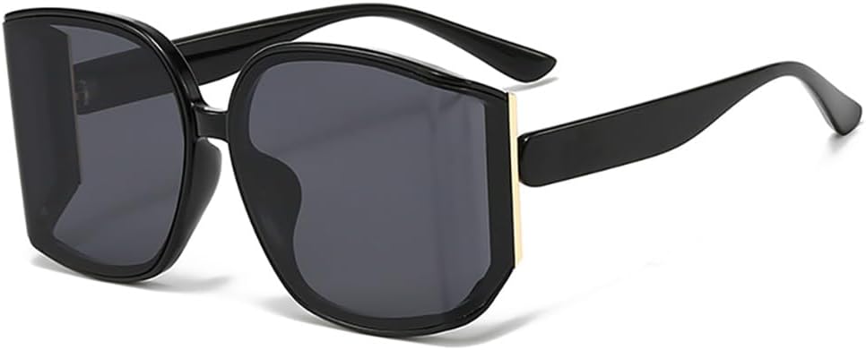 

Модные квадратные солнцезащитные очки большого размера для женщин и мужчин, с облегающей оправой, футуристические солнцезащитные очки, дизайнерские модные очки Azoxus, Black