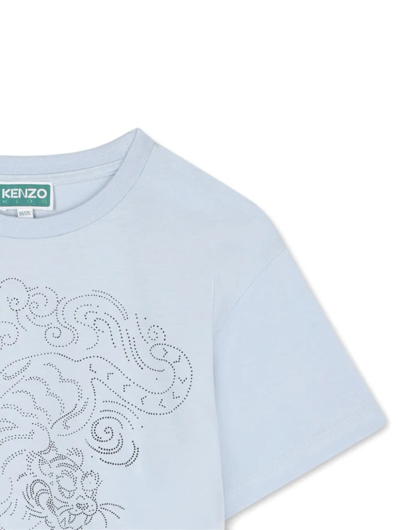 Футболка с графическим принтом и короткими рукавами Kenzo Kids, синий — фото 3