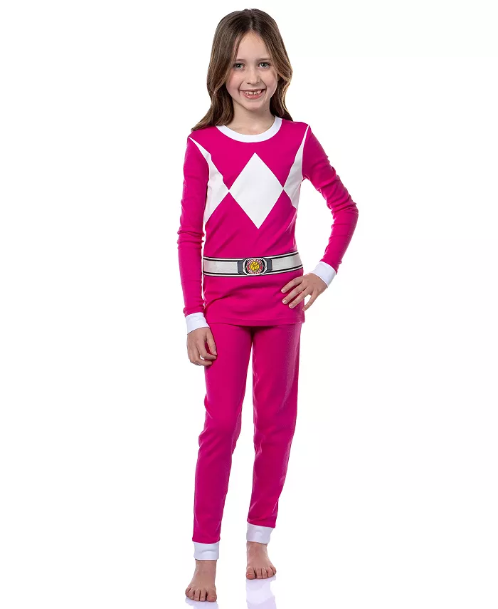 

Детский пижамный комплект из 2 предметов с персонажами Power Rangers, розовый