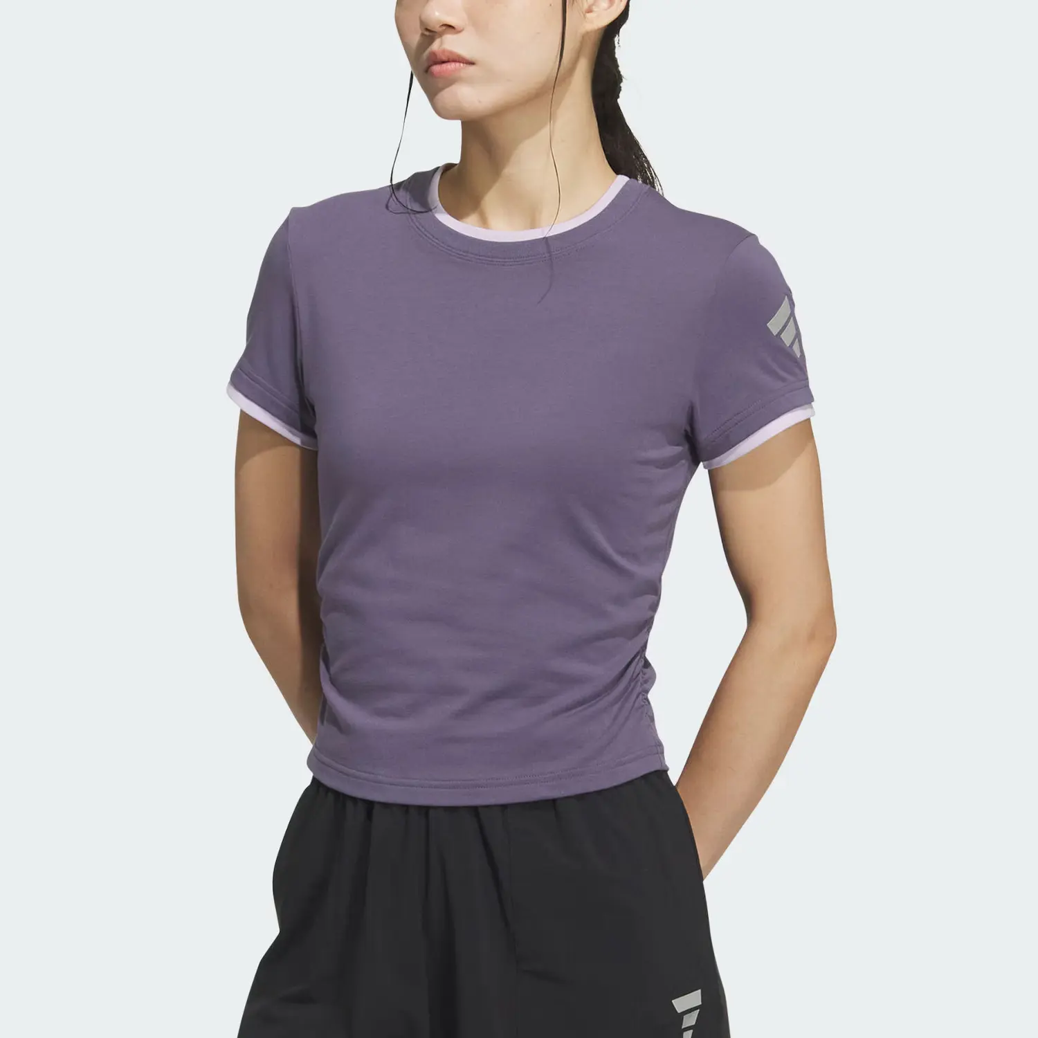 Adidas Футболка FOS женская soft violet — фото 3