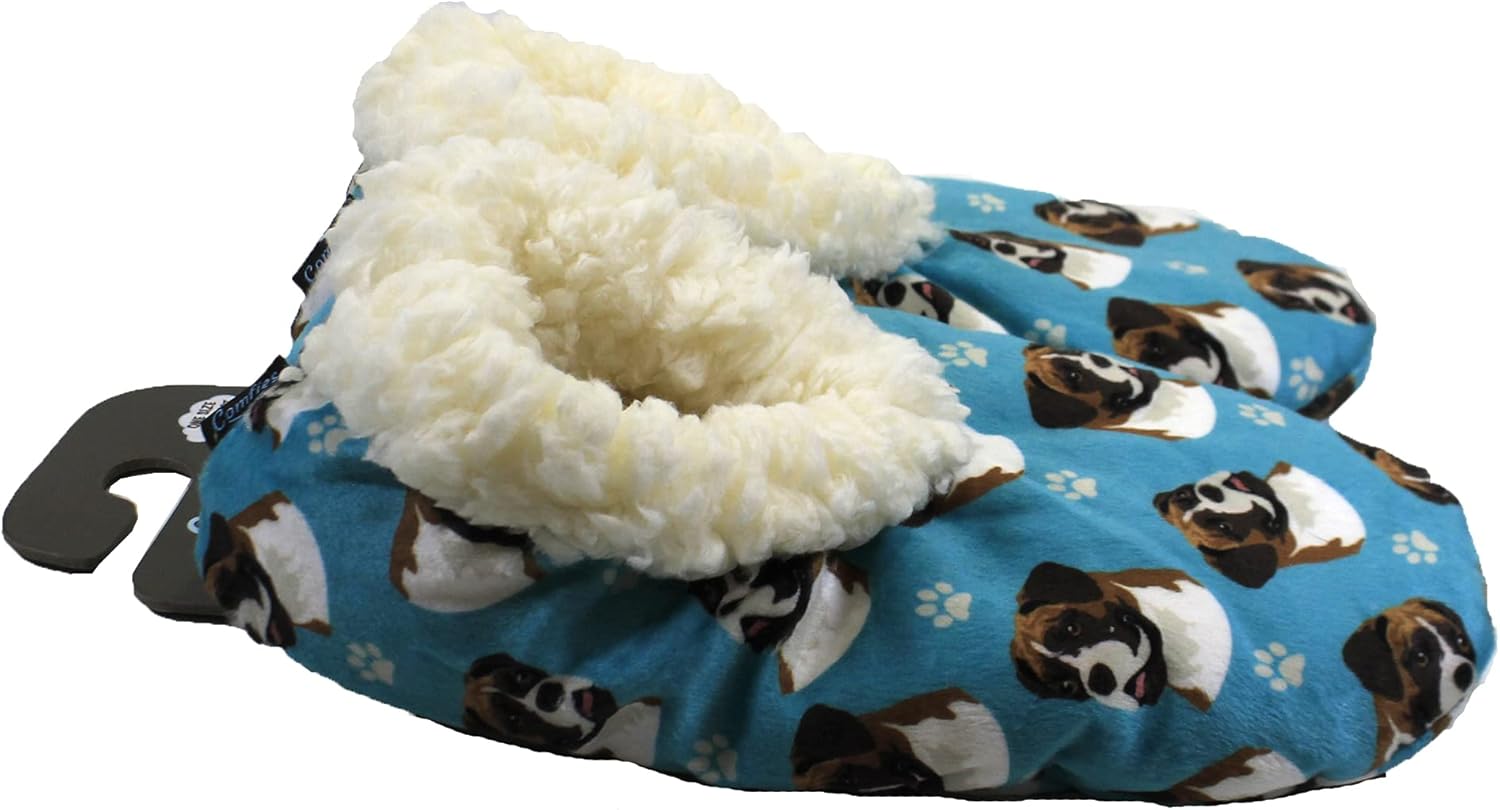 Тапочки Comfies - Уютные домашние тапочки с шерпой для женщин и мужчин - Домашняя обувь - Подарок любителям животных - Нескользящая подошва - Один размер подходит большинству - Унисекс, Boxer — фото 3