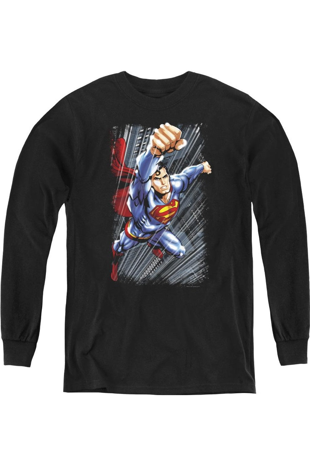 

Футболка с длинным рукавом Superman Faster Than Youth Gildan, черный