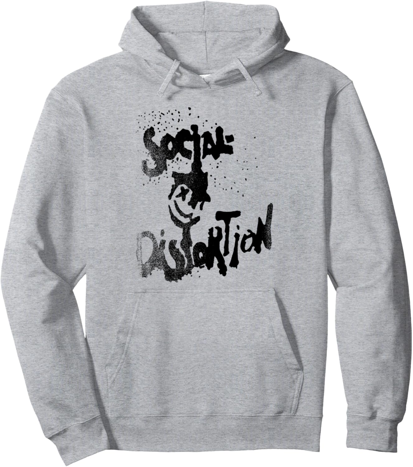 

Официальная толстовка Social Distortion с черными брызгами и смайликом, серая, Черный, Официальная толстовка Social Distortion с черными брызгами и смайликом, серая