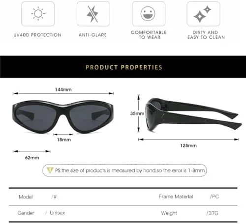 

Спортивные солнцезащитные очки в стиле панк 2027 года для женщин и мужчин, в стиле стимпанк, зеркальные, винтажные, с защитой от УФ-излучения UV400 MTZJH, C2blackblue