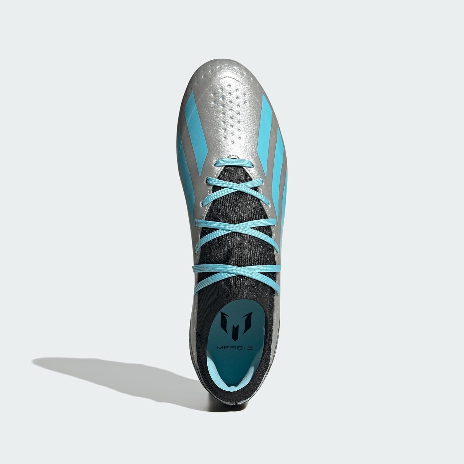 Кроссовки Adidas для взрослых унисекс X Crazyfast Messi.3 для твердой поверхности, черный/синий — фото 4