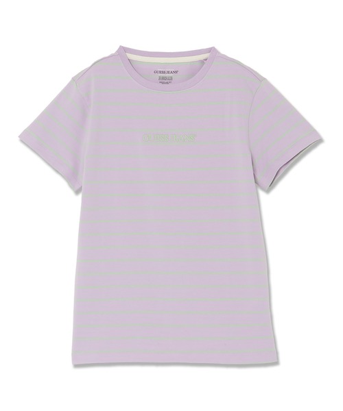 

Джинсы стандартного кроя GUESS, футболка-поло с коротким рукавом (25 см) GUESS JEANS, розовый