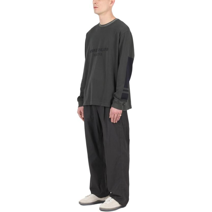 Толстовка мужская угольного цвета Stone Island, цвет Charcoal — фото 4