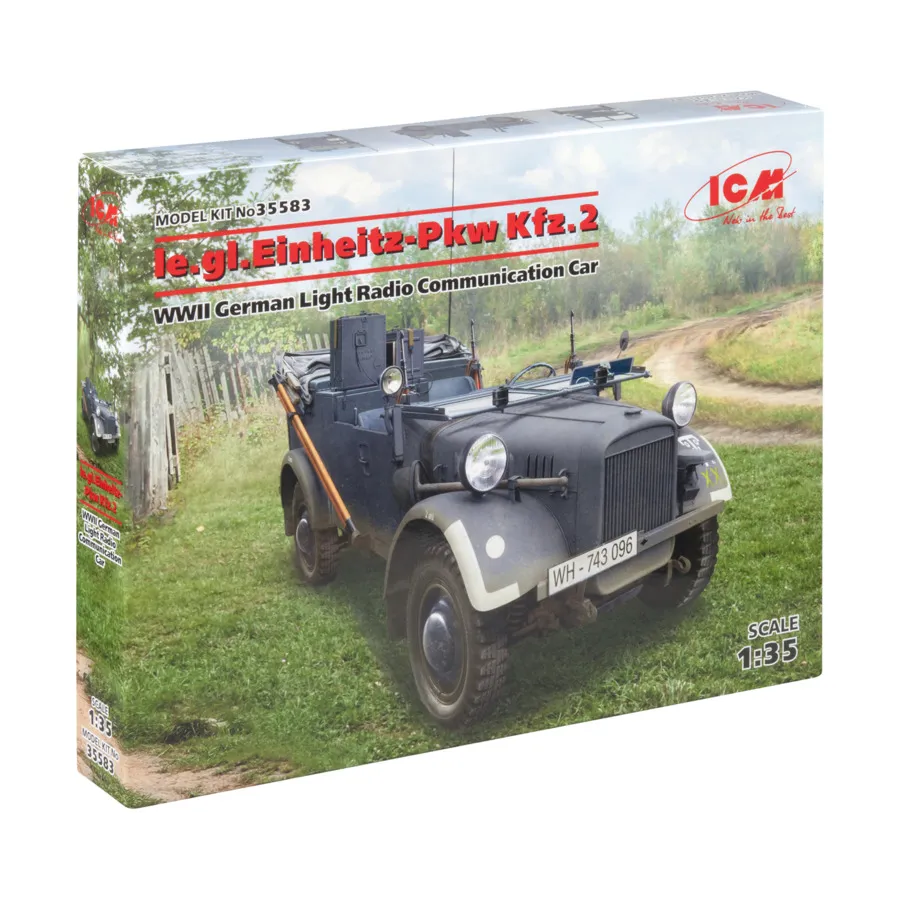 

le.gl.Einheits-Pkw Kfz.2Немецкий легкий радиоавтомобиль, Military Models 1/35 Scale (ICM)