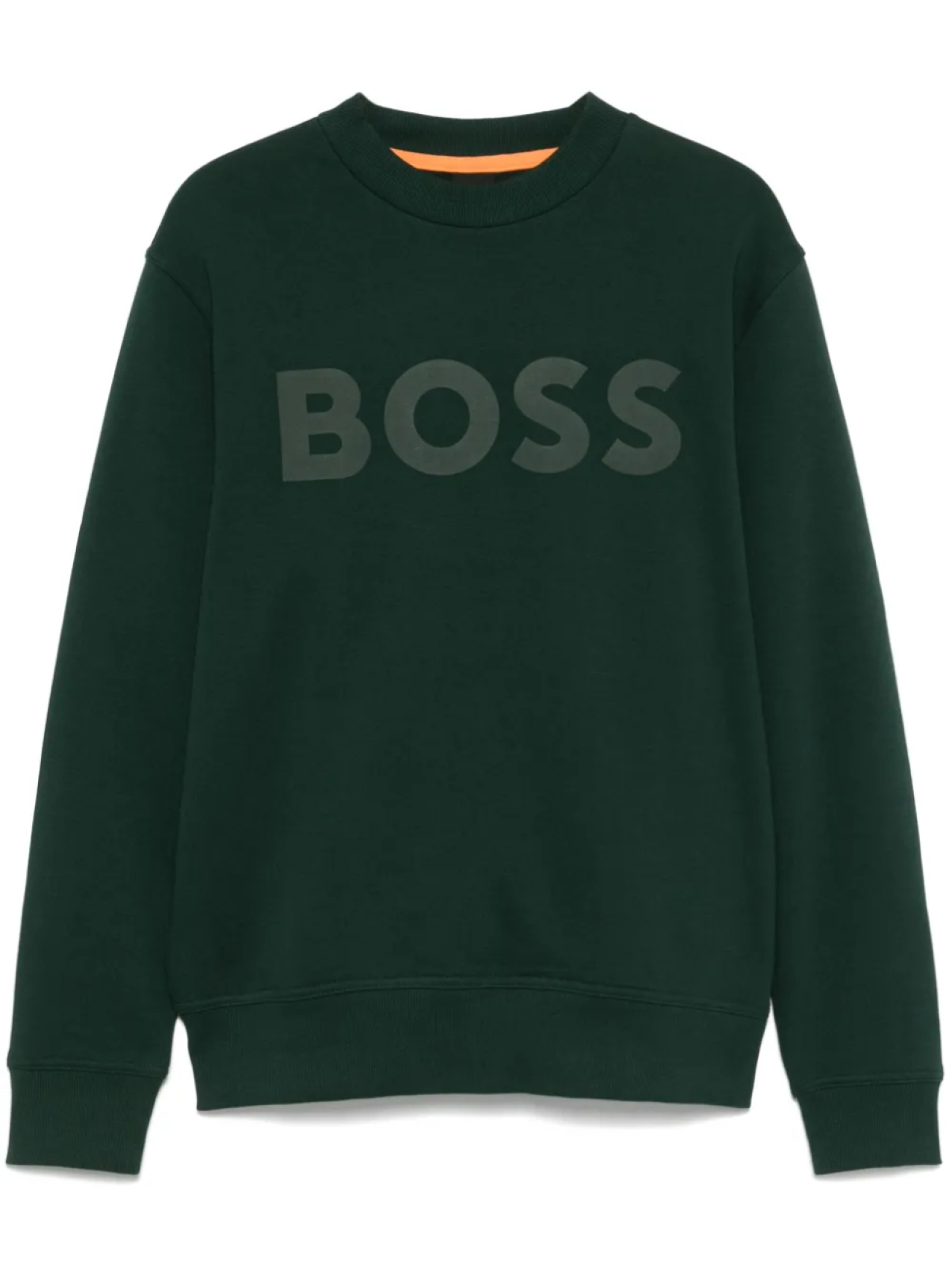 

Хлопковая толстовка с резиновым логотипом BOSS, зеленый