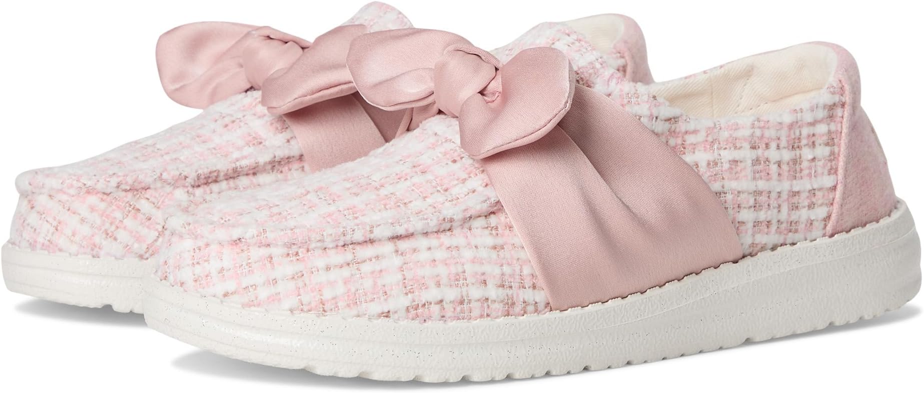 

Кроссовки Hey Dude Kids Wendy Bow Tweed, Pale Pink