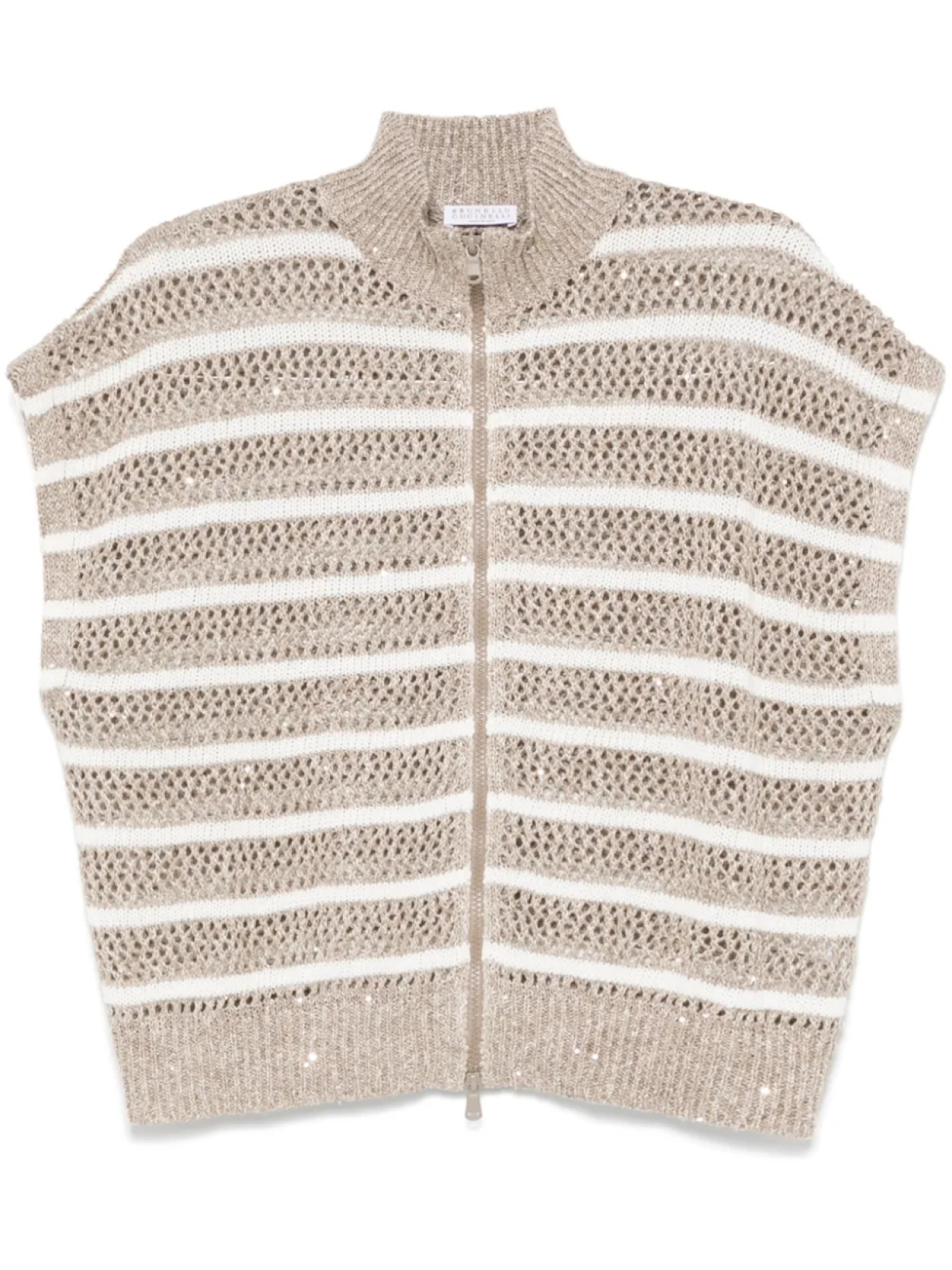 

Кардиган Brunello Cucinelli, украшенный пайетками, нейтральный