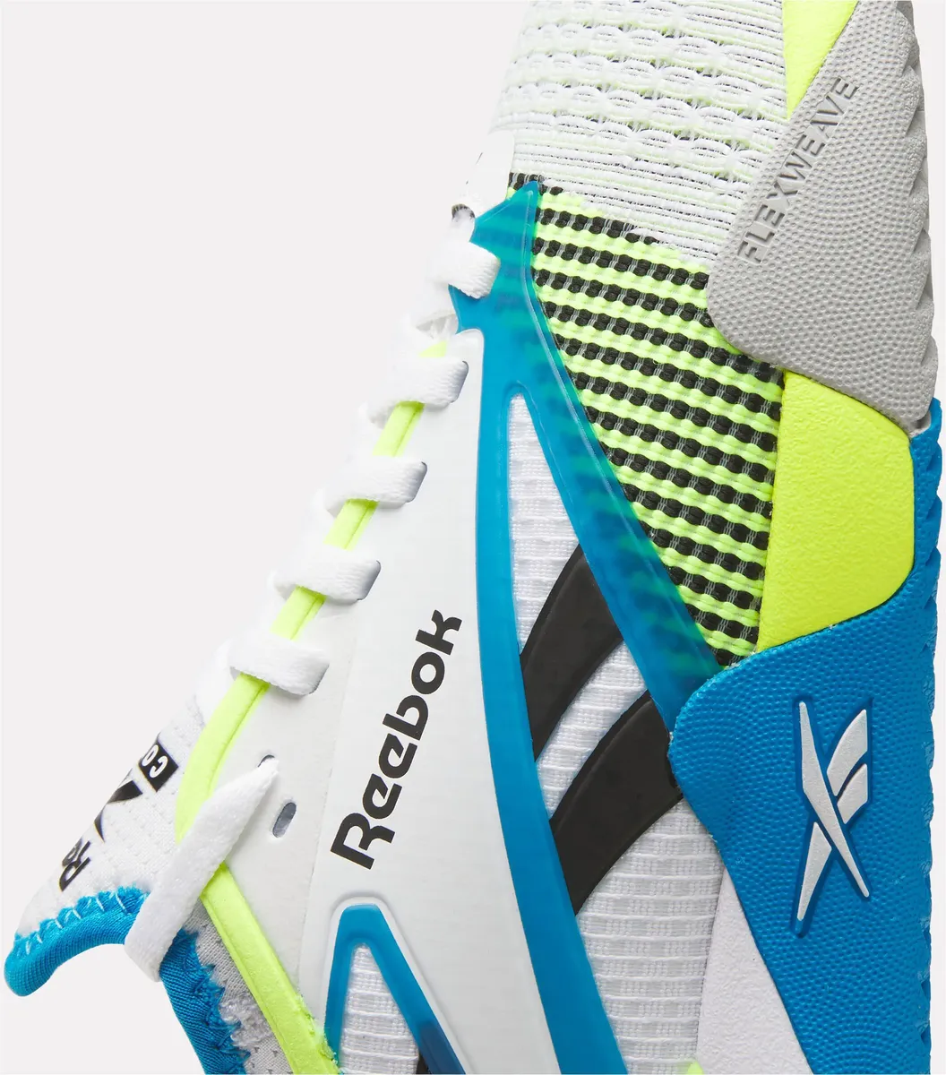 

Кроссовки Reebok "NANO COURT", цвет White/Digital Lime/Aqua