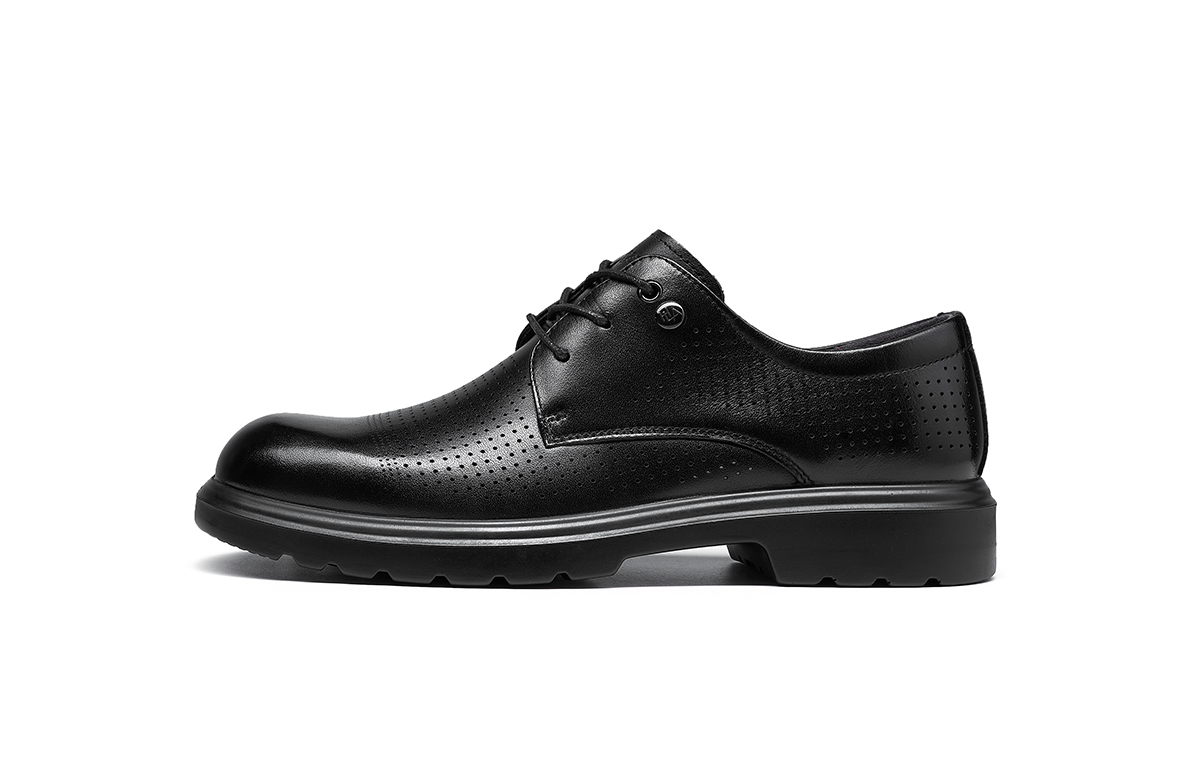 

HLA Мужские туфли на низком каблуке черные дышащие, цвет Black[Breathable]