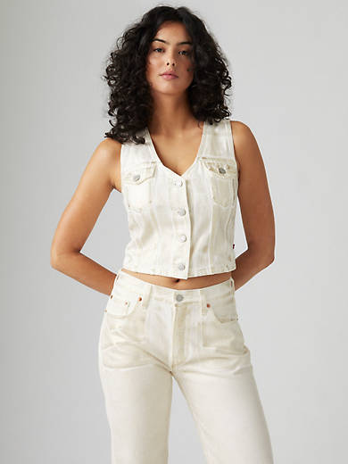 

Топ Bella Denim с покрытием Levi's, цвет Luminary Vest - White