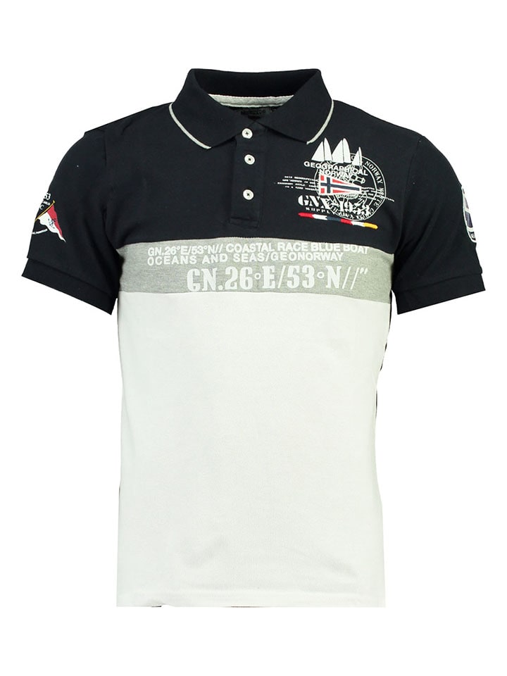 

Рубашка-поло Geographical Norway, белый/темно-синий