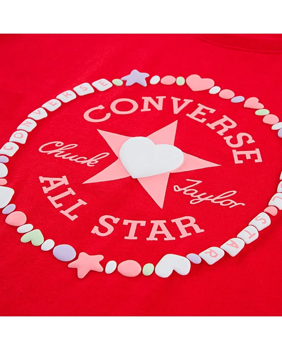 Футболка с сердцем ко Дню святого Валентина Converse, красный — фото 3