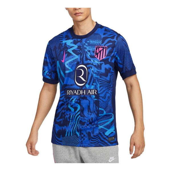 

Спортивная футболка dri-fit atletico madrid 2024/25 stadium third football replica jesrey 'blue pink' Nike, синий