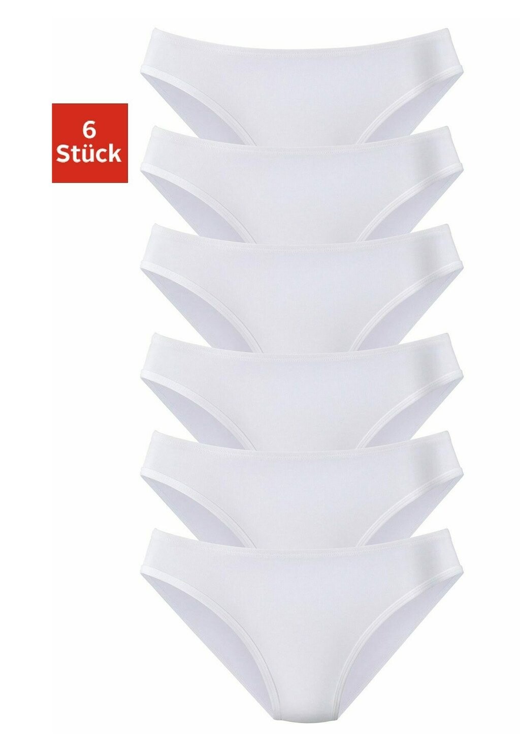 

Трусы VIVANCE ACTIVE 6 PACK LASCANA, белый