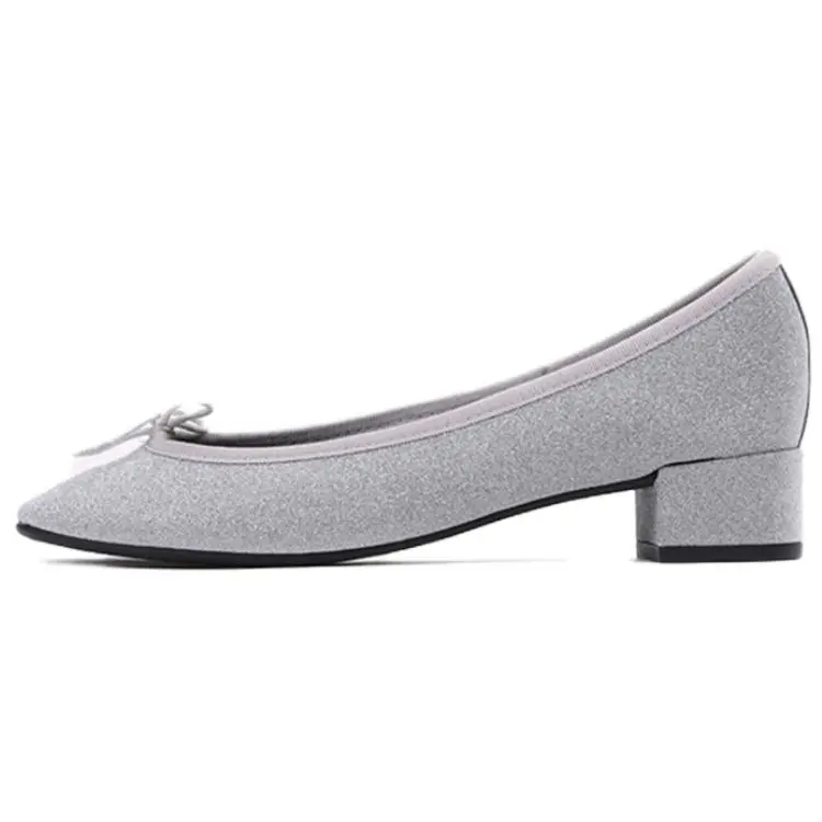Туфли на высоком каблуке 3 см, женские, серебристые Repetto, Silver