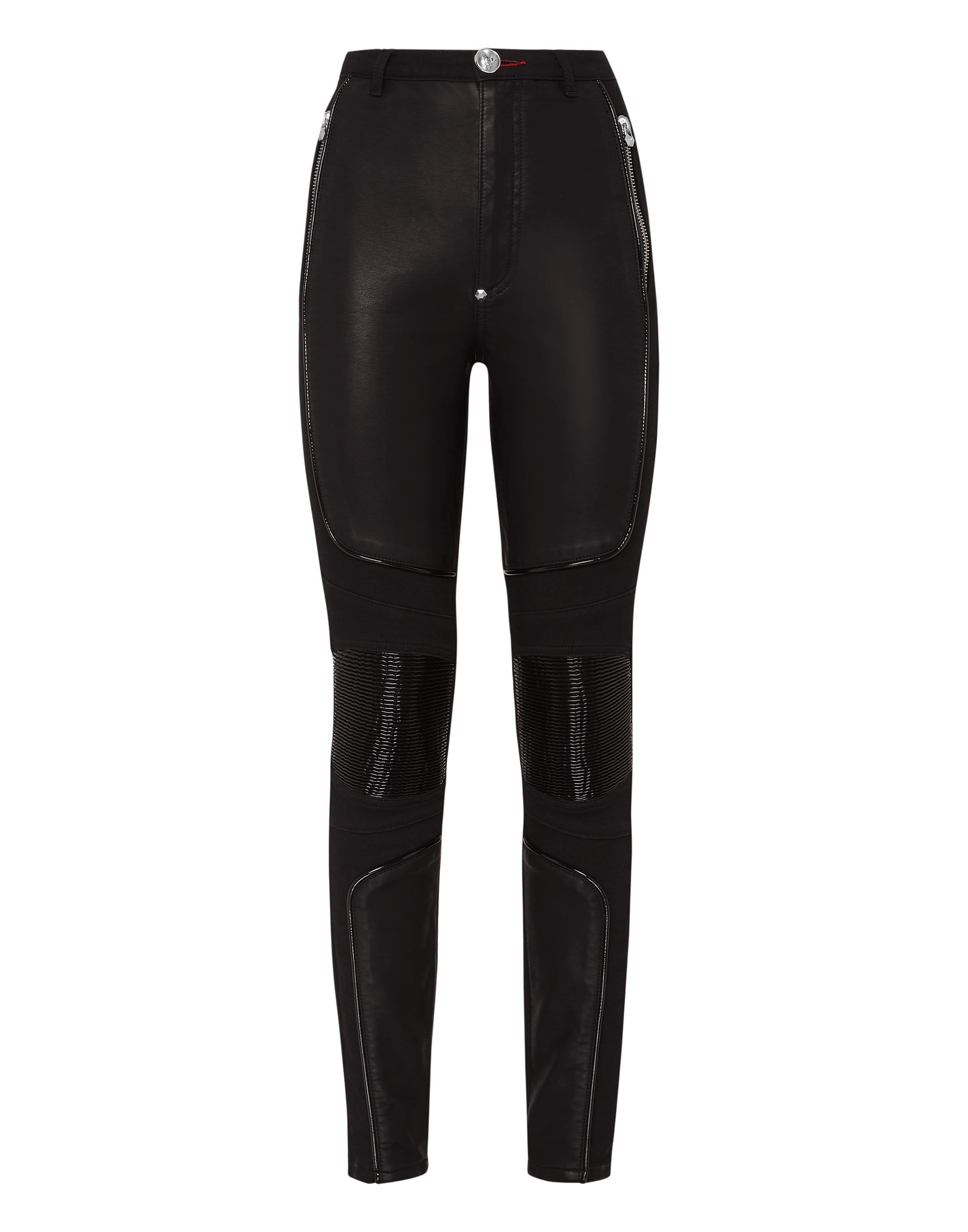 

Джеггинсы с супер высокой талией PHILIPP PLEIN, цвет black/nickel