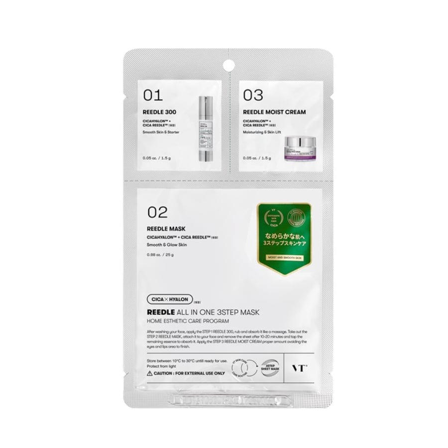 

VT Cosmetics, REEDLE SHOT ALL IN ONE 3STEP MASK - набор для 3-х ступенчатого ухода