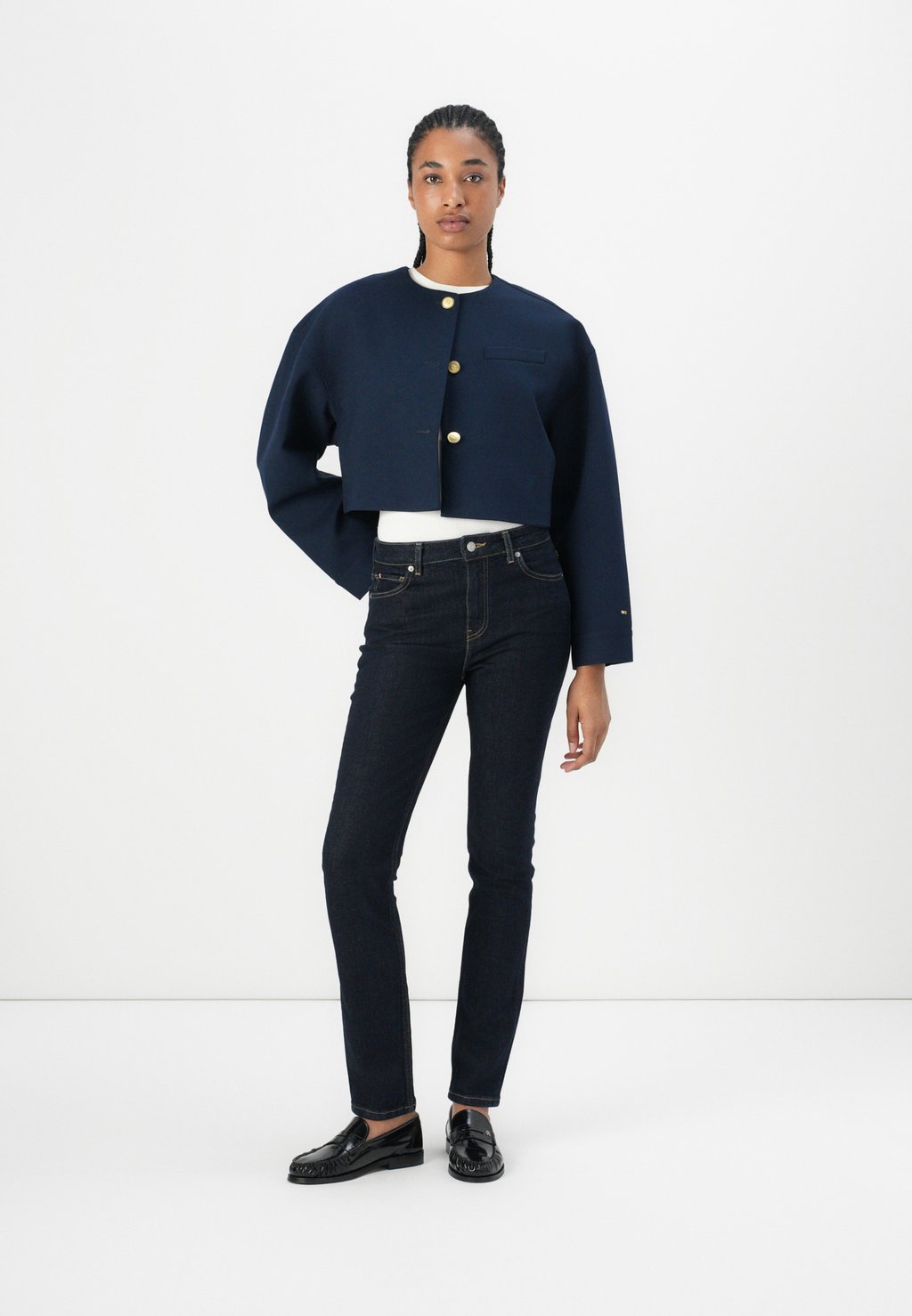 Летняя куртка PUNTO CROP LADY JACKET Tommy Hilfiger, темно-синий — фото 2