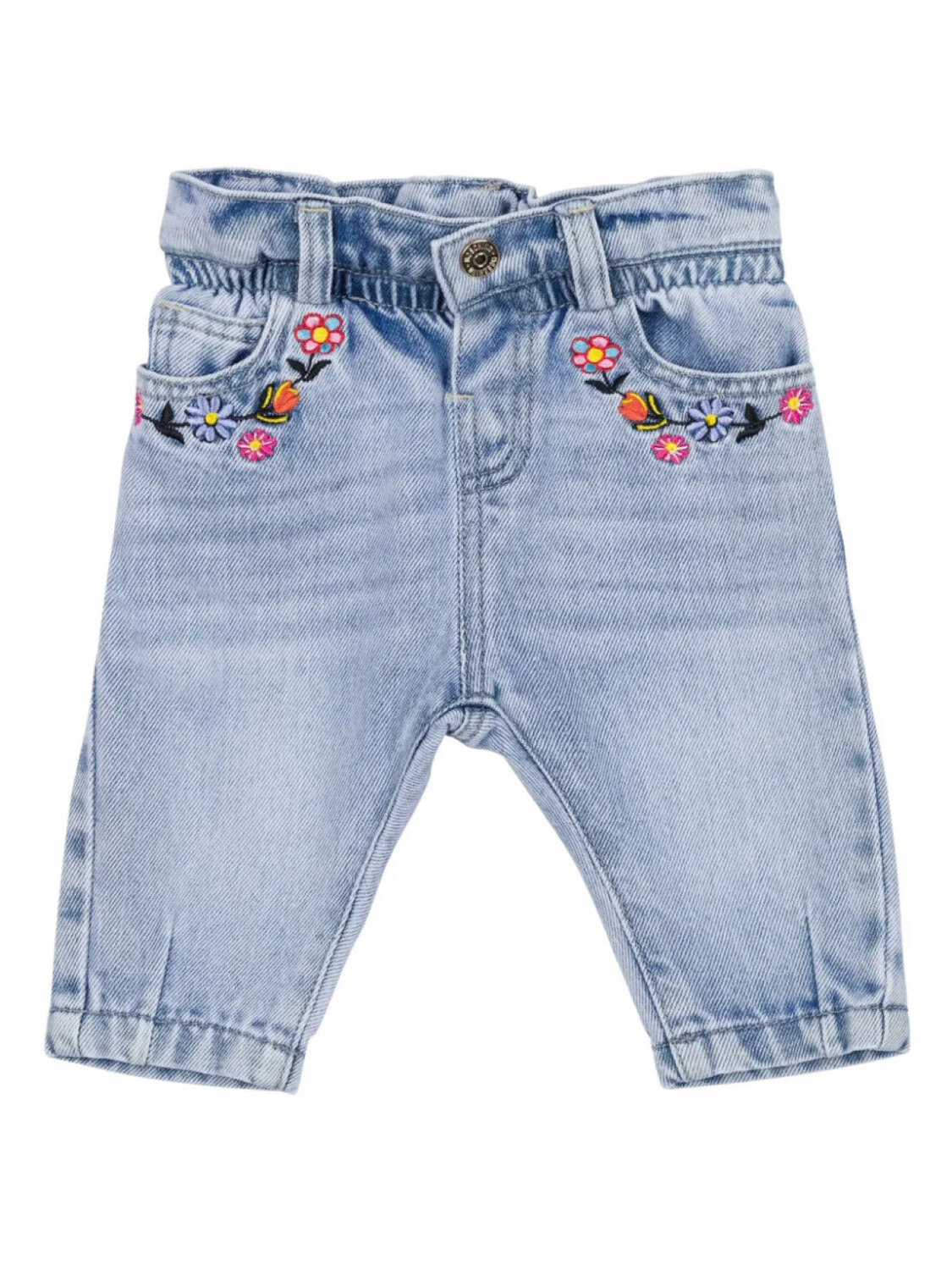 

Moschino Kids джинсы с цветочной вышивкой, синий