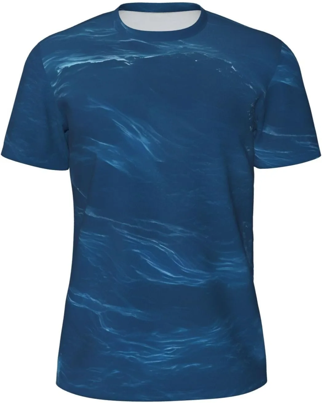 

Футболка мужская летняя с принтом Blue Deep Ocean, легкая и дышащая SDFHU