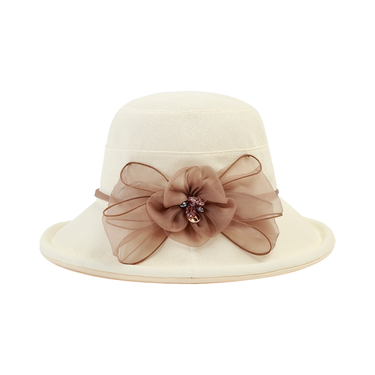 

Шляпа для женщин Mulberry Silk с защитой от солнца ELLE, бежевый