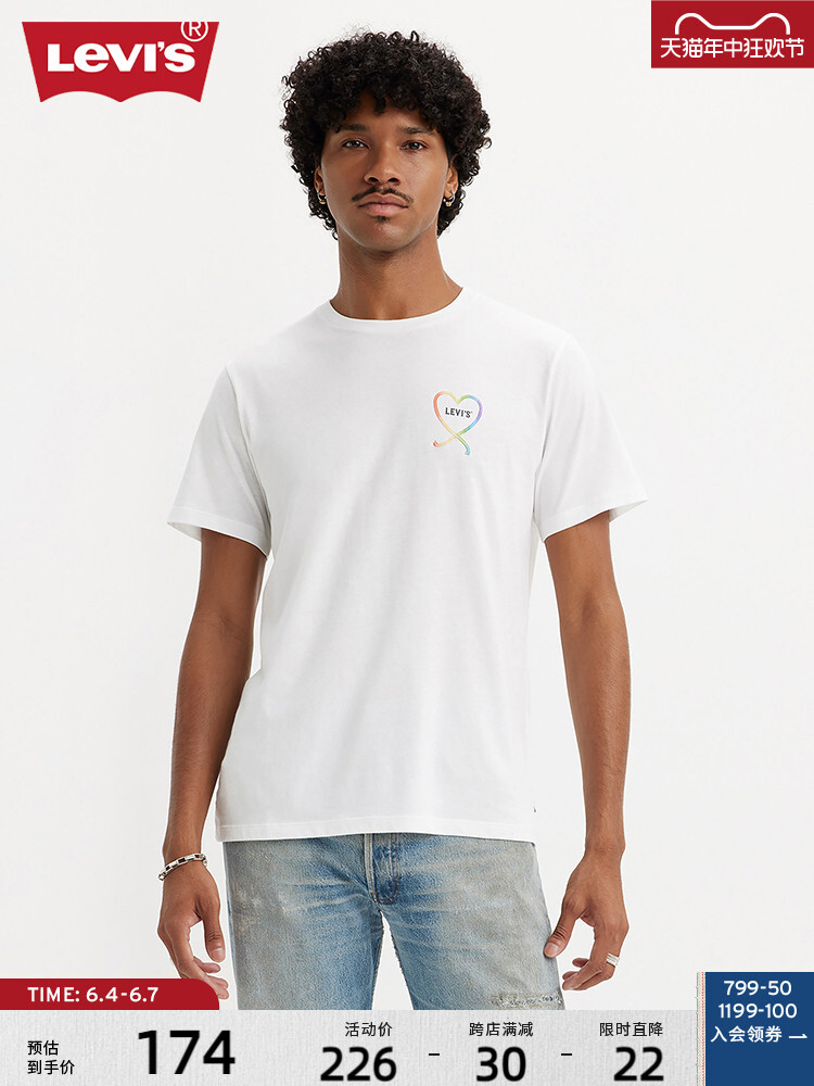 

Футболка с принтом Levi's, белый