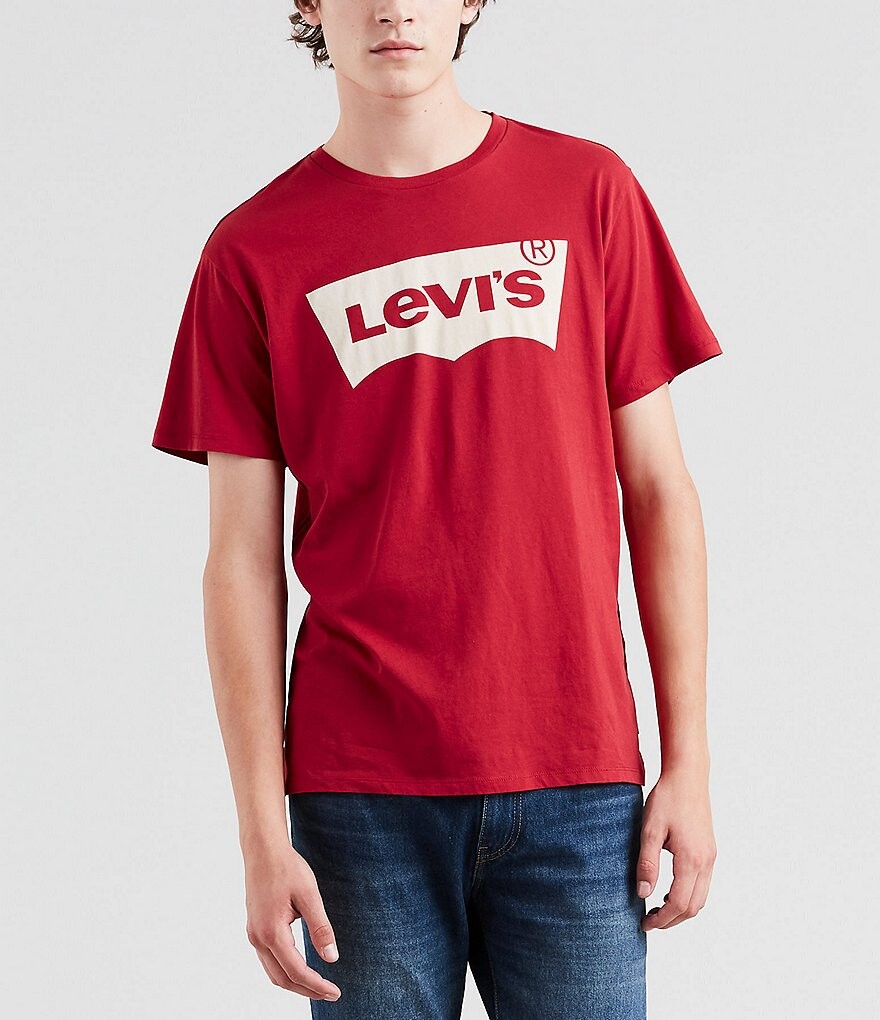 

Футболка Levi's с короткими рукавами и втачным вырезом с рисунком «летучая мышь», красный