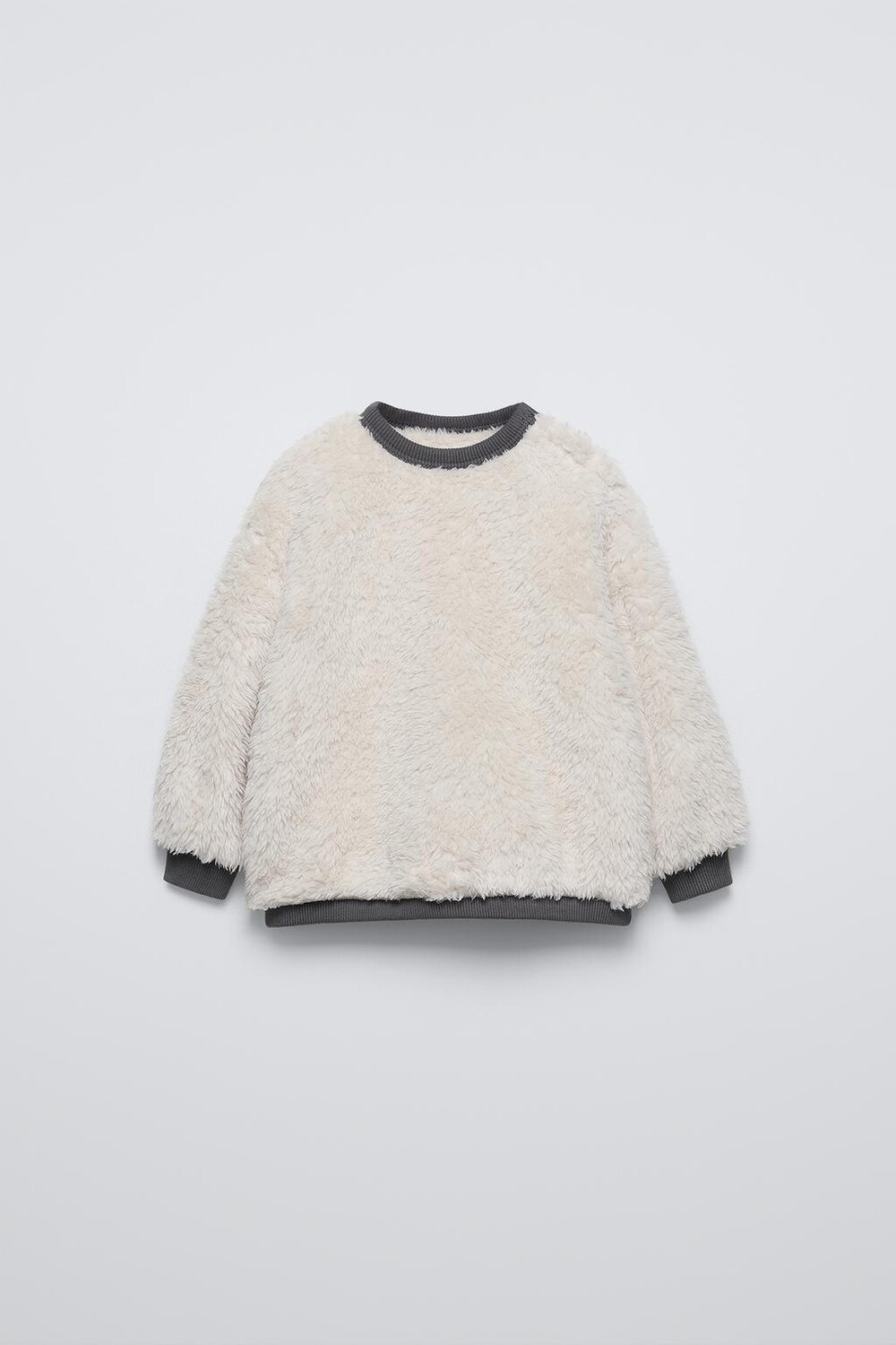 

Толстовка из искусственного меха ZARA, экрю