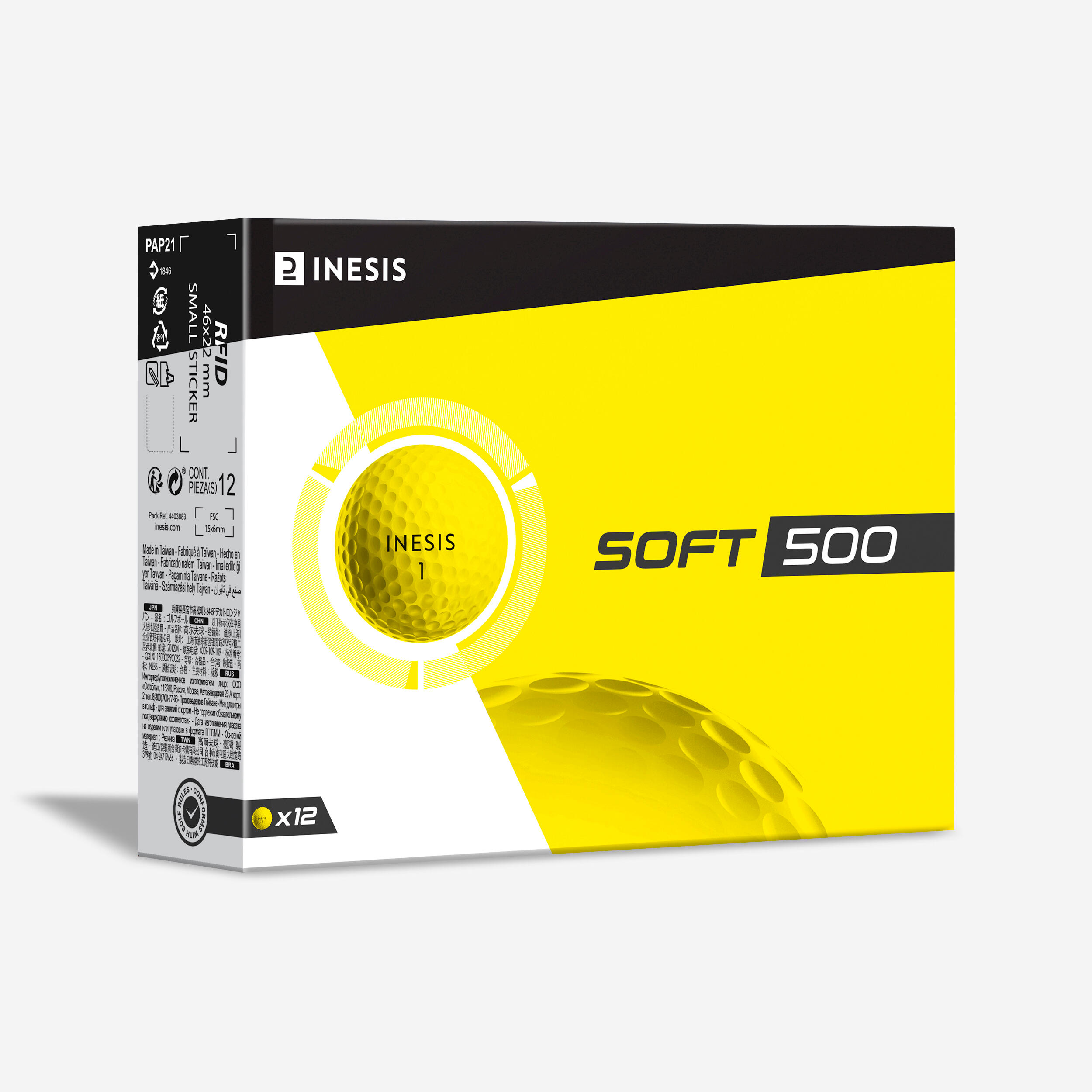 

Мячи для гольфа x12 - INESIS Soft 500 желтый Inesis