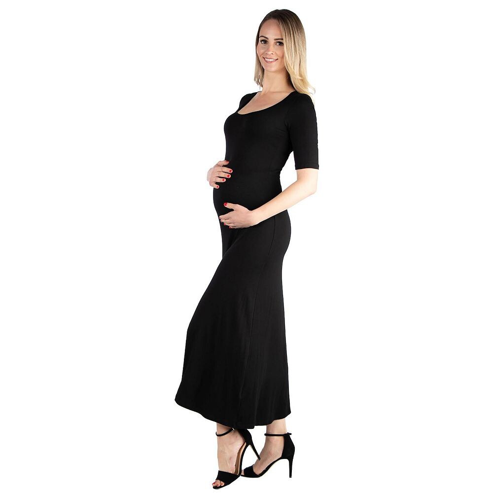 

Повседневное платье макси для беременных 24Seven Comfort Apparel, черный