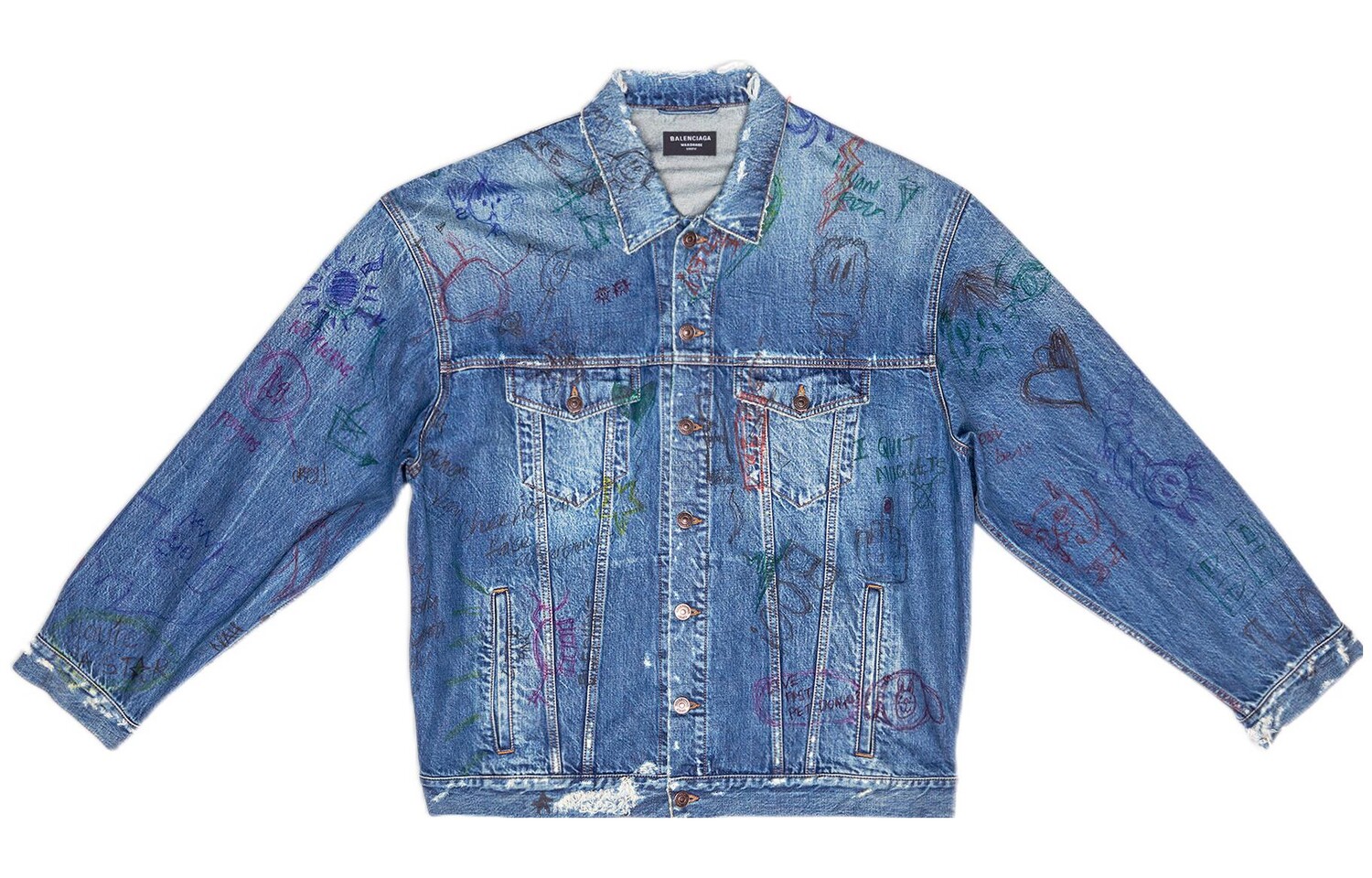 

Balenciaga Мужские джинсовые куртки, цвет Blue