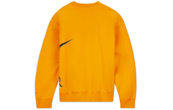 Толстовка Nike Air x Kim Jones Crossover Logo Printing Fleece Round Neck US Edition Couple Style Orange, оранжевый — фото 2