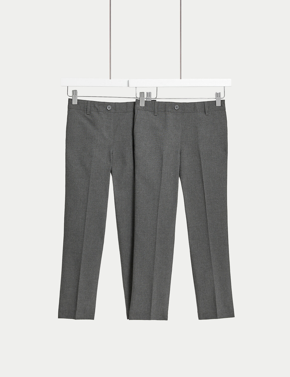 

2 пары легких школьных брюк для девочек (3–18 лет) Marks & Spencer, серый