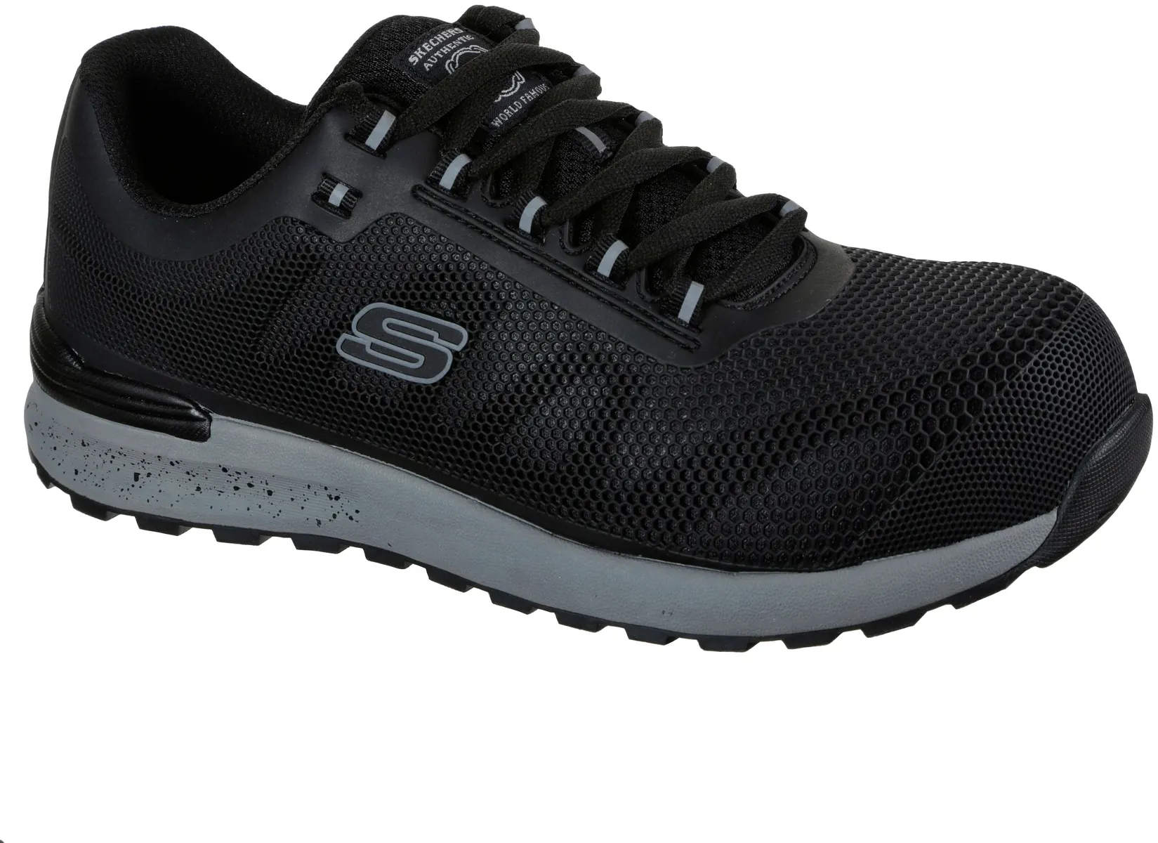 

Защитная обувь Skechers "BULKLIN - BRAGOO", S1 P ESD, устойчивая к проколам, удобная и электрорассеивающая, черный