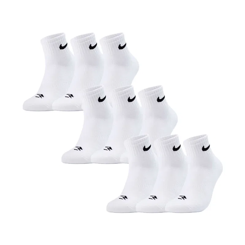 Носки Nike 3Brand Socks Combo Set для подростков, ярко-белые, 9 пар