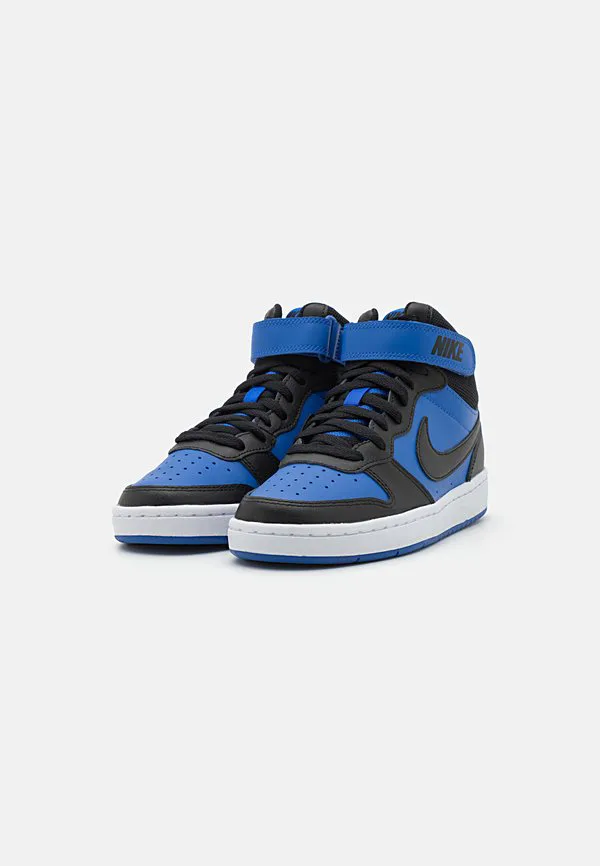 Court borough mid 2 унисекс высокие кроссовки Nike Sportswear, Game Royal/Black-White — фото 2