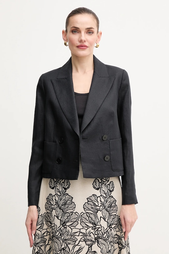 

Льняной пиджак Luisa Spagnoli, черный