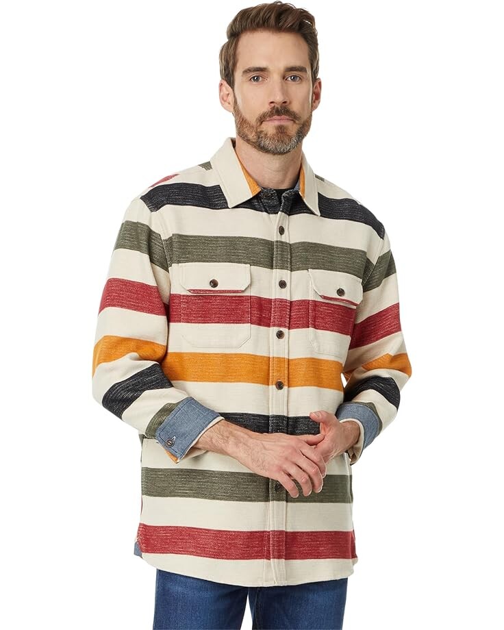 

Рубашка Pendleton Driftwood Shirt, цвет Glacier Stripe