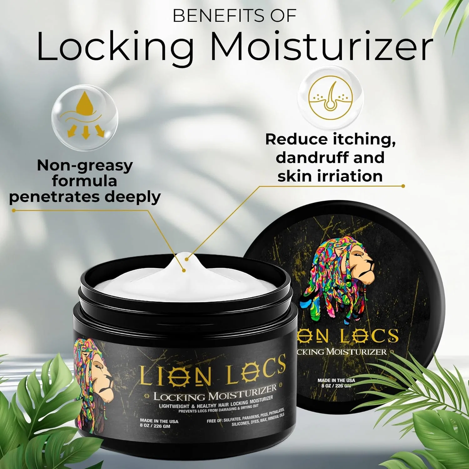 Гель-крем для дредов Dreadlock Gel Cream от Lion Locs Beard Gains — фото 2