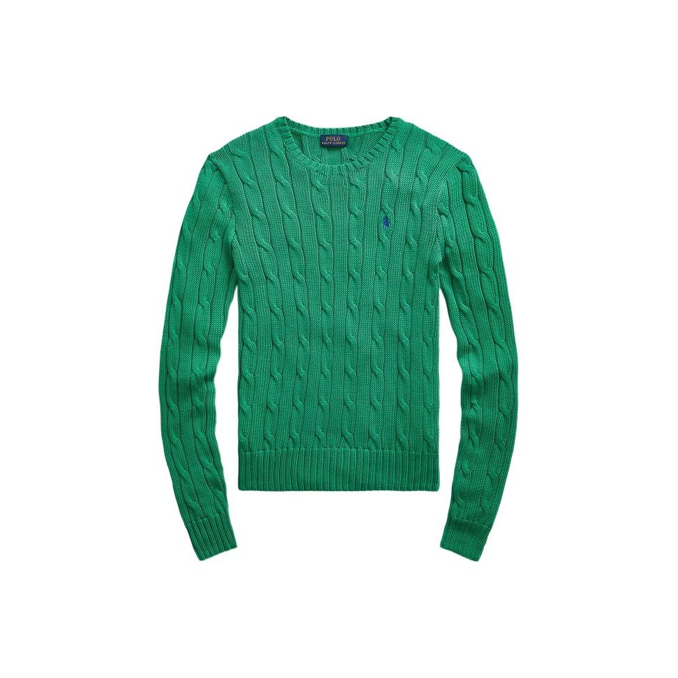 

Вязаный хлопковый свитшот Polo Ralph Lauren, зеленый